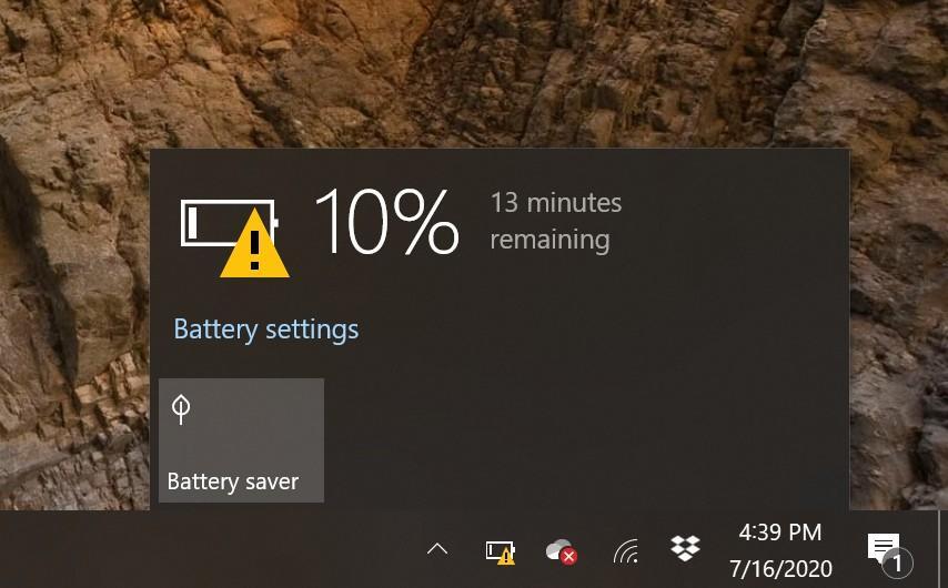 Set Low Battery Warnings on Your Windows 10 Laptop